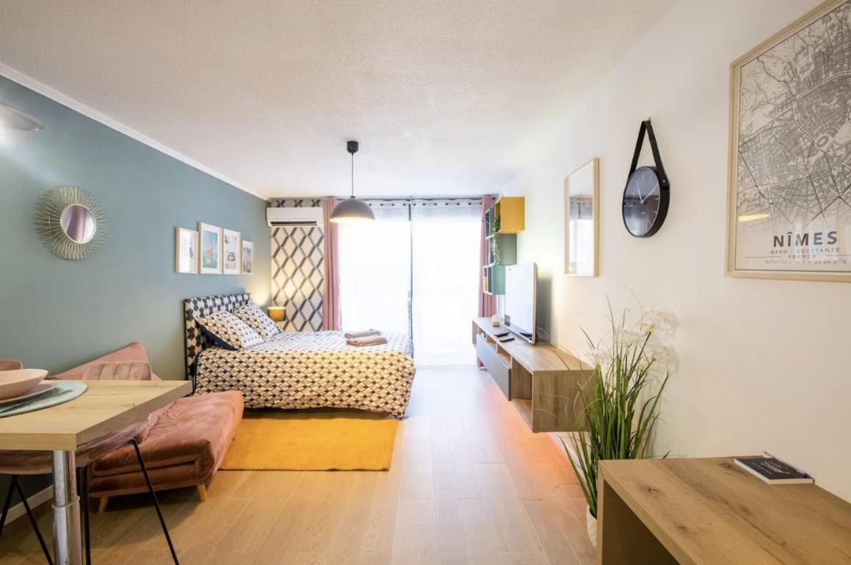 Studio Terrasse & Parking Gratuit En Residence نيم المظهر الخارجي الصورة